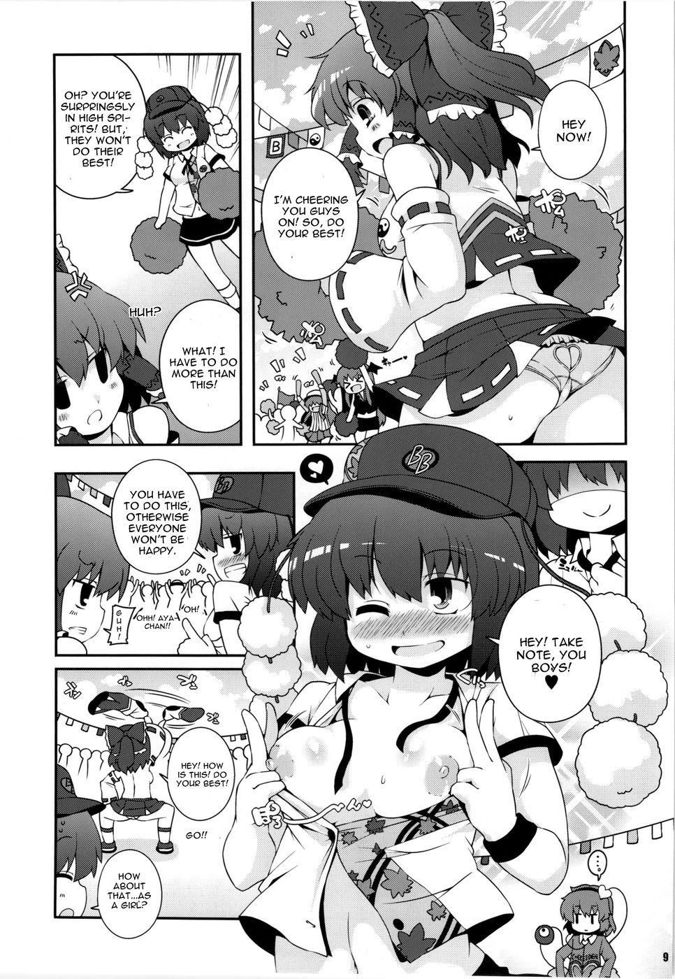 Hentai Manga Comic-Chinchin Cheer Cheer Gensoukyou Daiundouka-Read-9